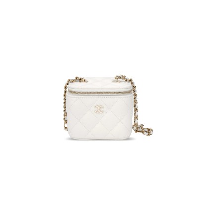 CHANEL CAVIAR QUILTED MINI VANITY CASE WITH CHAIN AP1340 (10*9*7cm)